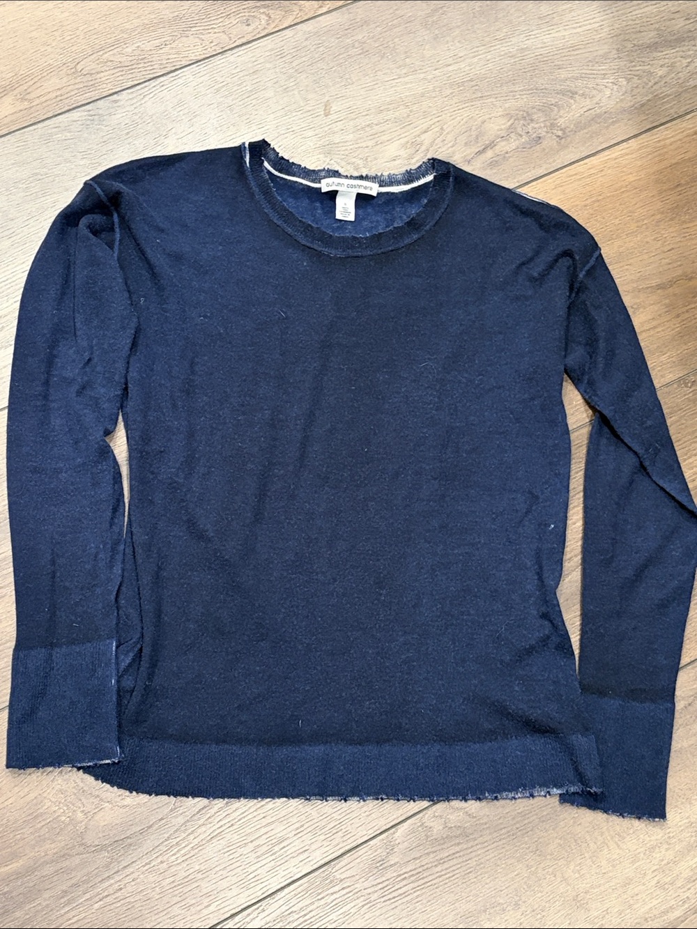 Autumn Cashmere Navy Crewneck Sweater